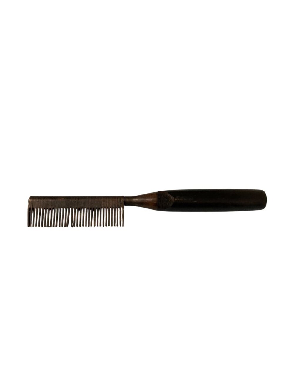 Vintage Hot Comb Hair Straightener With Wood Handle